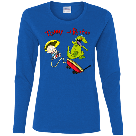 T-Shirts Royal / S Tommy and Reptar Women's Long Sleeve T-Shirt