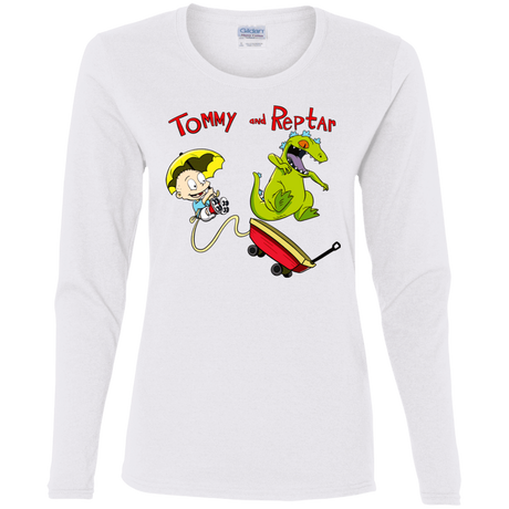 T-Shirts White / S Tommy and Reptar Women's Long Sleeve T-Shirt