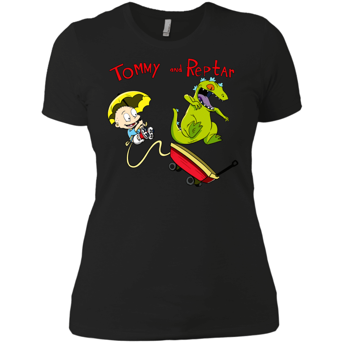 T-Shirts Black / X-Small Tommy and Reptar Women's Premium T-Shirt
