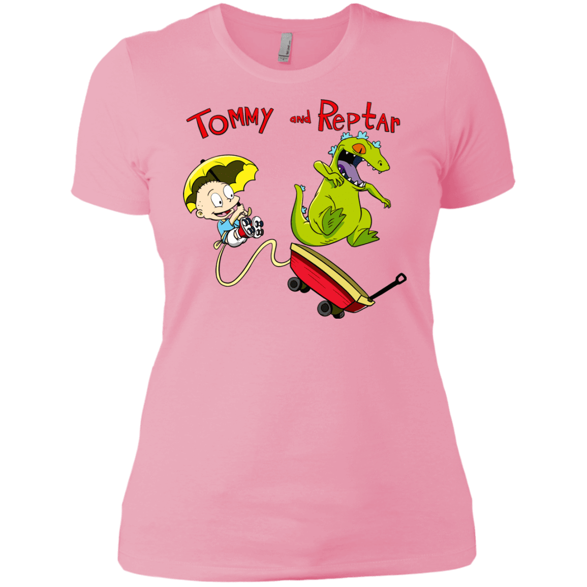 T-Shirts Light Pink / X-Small Tommy and Reptar Women's Premium T-Shirt