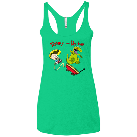 T-Shirts Envy / X-Small Tommy and Reptar Women's Triblend Racerback Tank