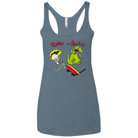 T-Shirts Indigo / X-Small Tommy and Reptar Women's Triblend Racerback Tank
