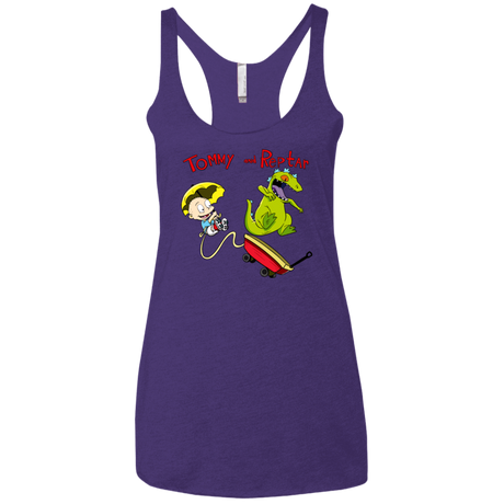 T-Shirts Purple Rush / X-Small Tommy and Reptar Women's Triblend Racerback Tank