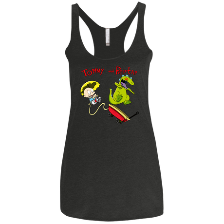 T-Shirts Vintage Black / X-Small Tommy and Reptar Women's Triblend Racerback Tank