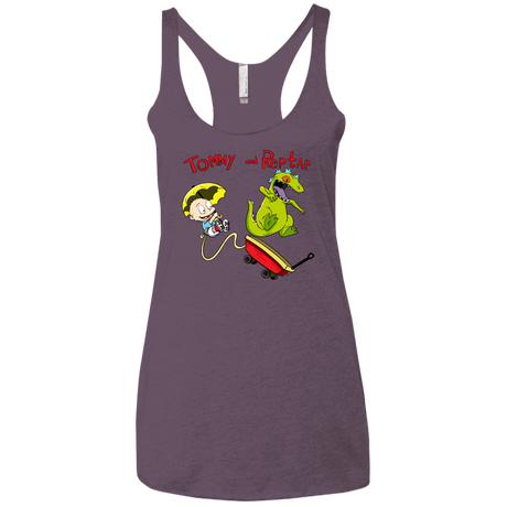 T-Shirts Vintage Purple / X-Small Tommy and Reptar Women's Triblend Racerback Tank
