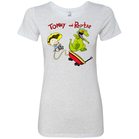 T-Shirts Heather White / S Tommy and Reptar Women's Triblend T-Shirt