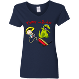 T-Shirts Navy / S Tommy and Reptar Women's V-Neck T-Shirt