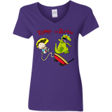 T-Shirts Purple / S Tommy and Reptar Women's V-Neck T-Shirt