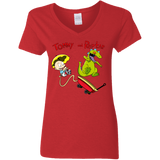 T-Shirts Red / S Tommy and Reptar Women's V-Neck T-Shirt