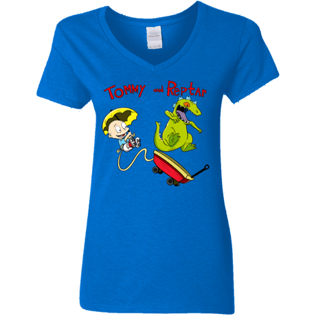 Tommy and Reptar Women's V-Neck T-Shirt