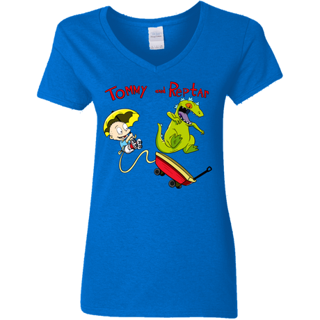 T-Shirts Royal / S Tommy and Reptar Women's V-Neck T-Shirt