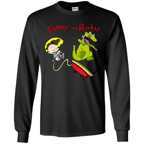 T-Shirts Black / YS Tommy and Reptar Youth Long Sleeve T-Shirt