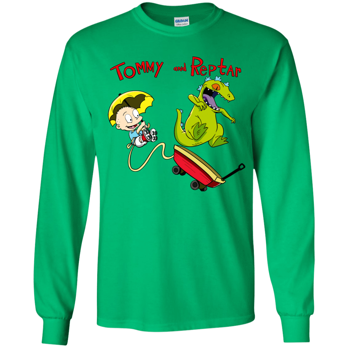 T-Shirts Irish Green / YS Tommy and Reptar Youth Long Sleeve T-Shirt