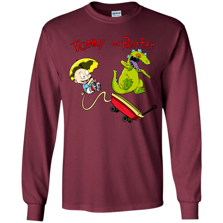 T-Shirts Maroon / YS Tommy and Reptar Youth Long Sleeve T-Shirt