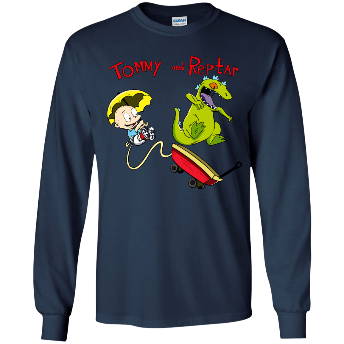 T-Shirts Navy / YS Tommy and Reptar Youth Long Sleeve T-Shirt