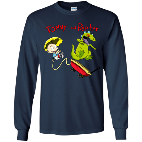 T-Shirts Navy / YS Tommy and Reptar Youth Long Sleeve T-Shirt