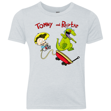 T-Shirts Heather White / YXS Tommy and Reptar Youth Triblend T-Shirt