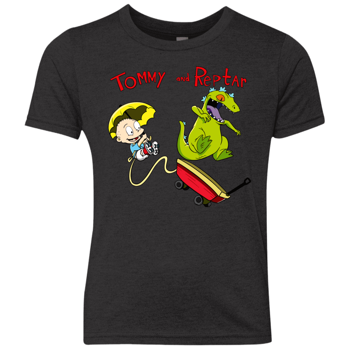 T-Shirts Vintage Black / YXS Tommy and Reptar Youth Triblend T-Shirt