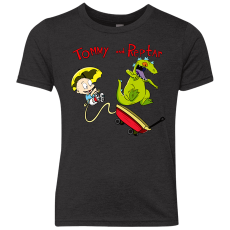 T-Shirts Vintage Black / YXS Tommy and Reptar Youth Triblend T-Shirt