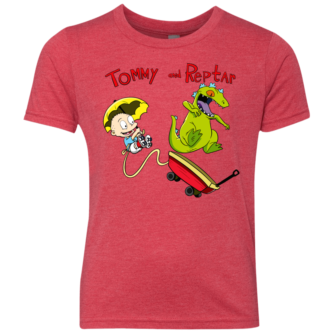 T-Shirts Vintage Red / YXS Tommy and Reptar Youth Triblend T-Shirt