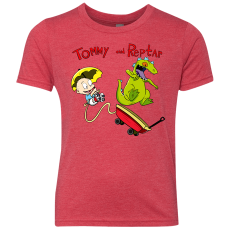 T-Shirts Vintage Red / YXS Tommy and Reptar Youth Triblend T-Shirt
