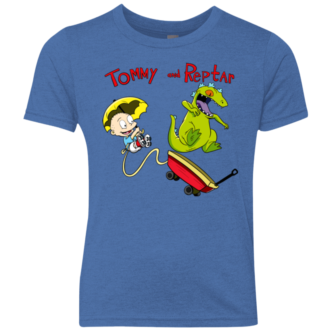T-Shirts Vintage Royal / YXS Tommy and Reptar Youth Triblend T-Shirt