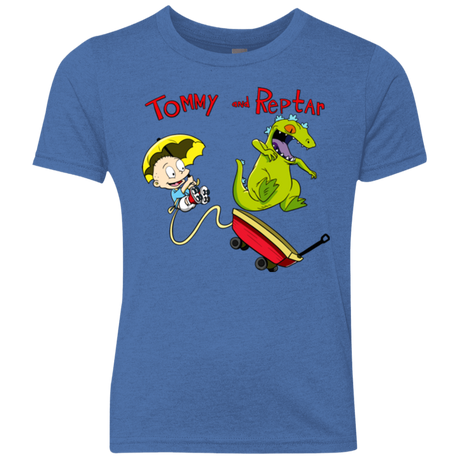 T-Shirts Vintage Royal / YXS Tommy and Reptar Youth Triblend T-Shirt