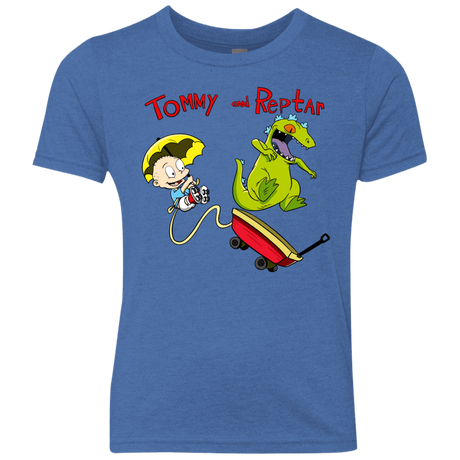T-Shirts Vintage Royal / YXS Tommy and Reptar Youth Triblend T-Shirt