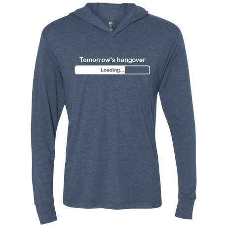 T-Shirts Indigo / X-Small Tomorrow's hangover Triblend Long Sleeve Hoodie Tee