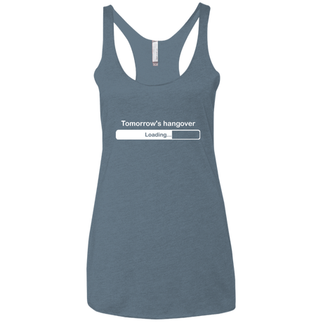 T-Shirts Indigo / X-Small Tomorrow's hangover Women's Triblend Racerback Tank
