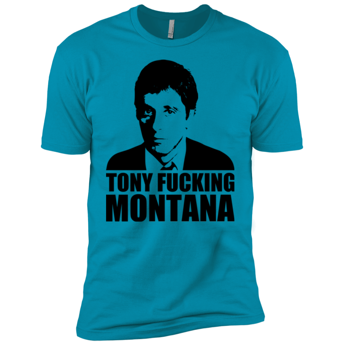 T-Shirts Turquoise / YXS Tony Fucking Montana Boys Premium T-Shirt