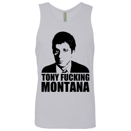 T-Shirts Heather Grey / Small Tony Fucking Montana Men's Premium Tank Top