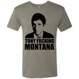 T-Shirts Venetian Grey / Small Tony Fucking Montana Men's Triblend T-Shirt