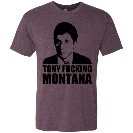T-Shirts Vintage Purple / Small Tony Fucking Montana Men's Triblend T-Shirt