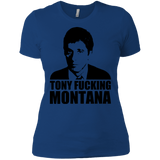 T-Shirts Royal / X-Small Tony Fucking Montana Women's Premium T-Shirt