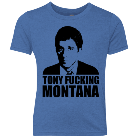 T-Shirts Vintage Royal / YXS Tony Fucking Montana Youth Triblend T-Shirt