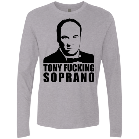 T-Shirts Heather Grey / Small Tony Fucking Soprano Men's Premium Long Sleeve