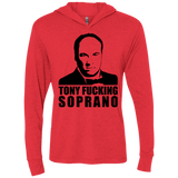 T-Shirts Vintage Red / X-Small Tony Fucking Soprano Triblend Long Sleeve Hoodie Tee