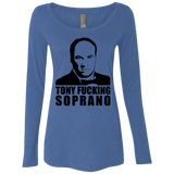 T-Shirts Vintage Royal / Small Tony Fucking Soprano Women's Triblend Long Sleeve Shirt