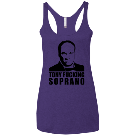 T-Shirts Purple / X-Small Tony Fucking Soprano Women's Triblend Racerback Tank
