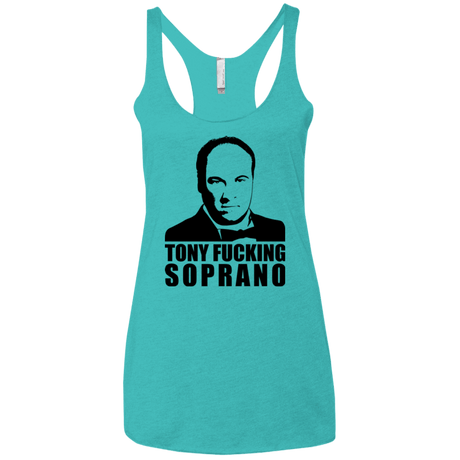 T-Shirts Tahiti Blue / X-Small Tony Fucking Soprano Women's Triblend Racerback Tank