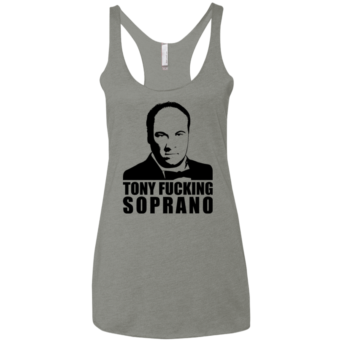 T-Shirts Venetian Grey / X-Small Tony Fucking Soprano Women's Triblend Racerback Tank