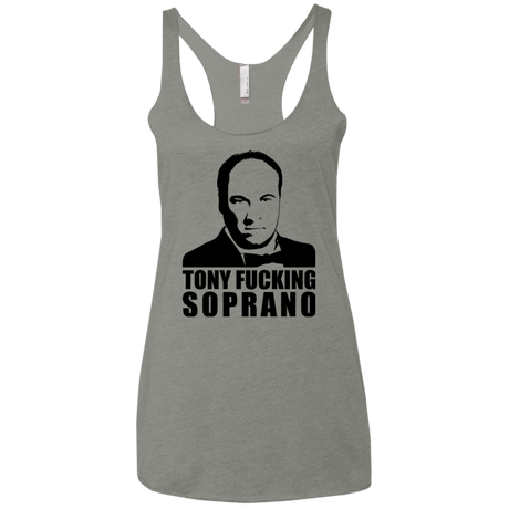 T-Shirts Venetian Grey / X-Small Tony Fucking Soprano Women's Triblend Racerback Tank