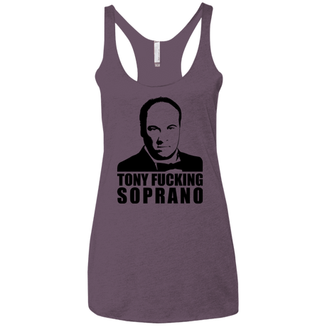 T-Shirts Vintage Purple / X-Small Tony Fucking Soprano Women's Triblend Racerback Tank