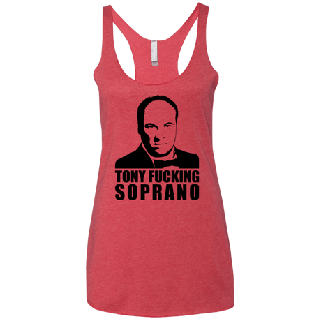 T-Shirts Vintage Red / X-Small Tony Fucking Soprano Women's Triblend Racerback Tank