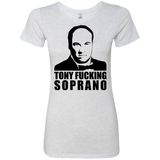 T-Shirts Heather White / Small Tony Fucking Soprano Women's Triblend T-Shirt