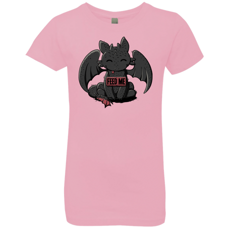 T-Shirts Light Pink / YXS Toothless Feed Me Girls Premium T-Shirt