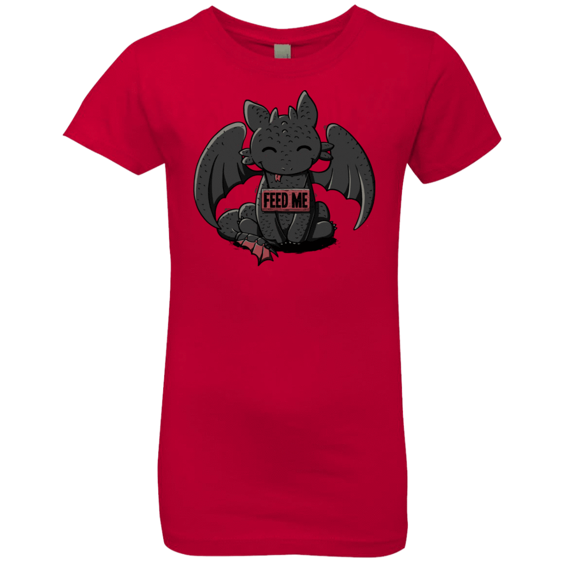 T-Shirts Red / YXS Toothless Feed Me Girls Premium T-Shirt