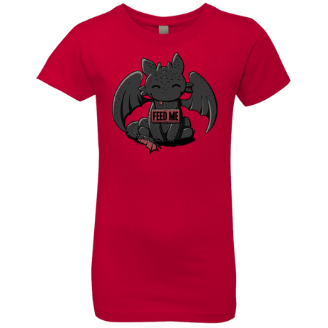 T-Shirts Red / YXS Toothless Feed Me Girls Premium T-Shirt