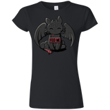 T-Shirts Black / S Toothless Feed Me Junior Slimmer-Fit T-Shirt